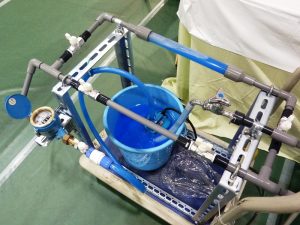 社員作の水道管モデル お子様に興味を持ってもらえました♪ お家の土の中にはこんなのが埋まっているんだよ！